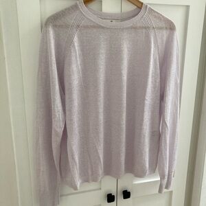 Banana Republic Semi sheer Lavender Knit Top